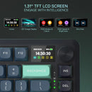 Redragon K724 PRO Wireless Gasket Gaming Keyboard w/Hype Screen & Knob, 81-Key Mechanical Keyboard, Mint Mambo Switches