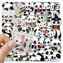 50PCS Cartoon Cute Panda Animal Personality Graffiti Creative Helmet Sticker  Skateboard Guitar Mobile Phone Car Desk Decoration