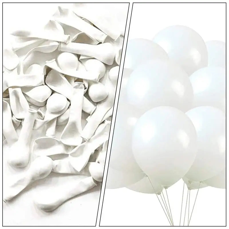 100Pcs Bulk Wedding Decor Round White Balloon Birthday Balloons Men Set 25.4X25.4X25.4CM Party Emulsion Decorations Indoor Man
