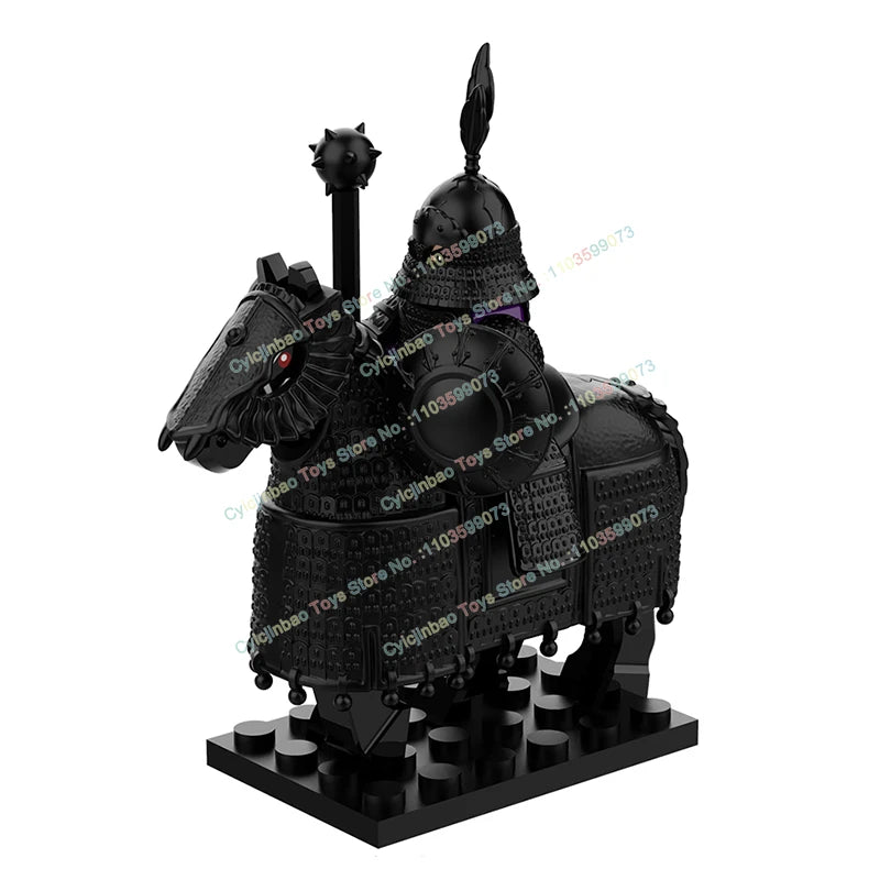 Medieval Knight Stormwind City Guard Reloaded Golden Horse Silver Horse Action Figures Building Blocks Accessories Toys DT8902