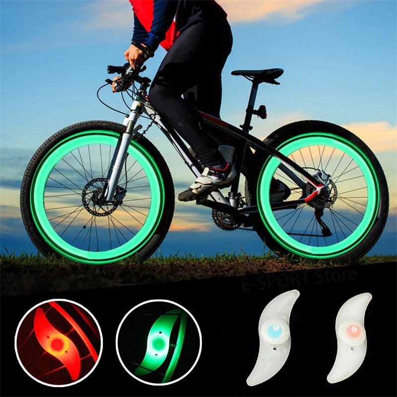 Bicycle Wheel Spoke Light 3-mode LED Neon Light Waterproof Safety Warning Light Easy To Install Cycling Accessories with Battery