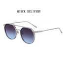 Heavy Metal Sonnenbrillen für Herren Runde Steampunk Sonnenbrillen Damen Trendige Luxe Punk Fashion Brillen Gafas De Sol Hombre Zonnebril