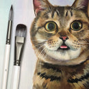 10 Pcs Paint Brushes Set for Art Acrylic Gouache Oil Watercolor Artist Canvas Synthetic Nylon School Supplies