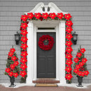 Weihnachtsstern Weihnachtsblumen Girlande Lichterkette Christbaumschmuck Innen/Außen Partydekoration Weihnachtsdeko Navidad