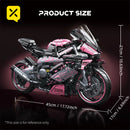 Cyberpunk Pink Motorcycle Desktop Decorations 2045PCS Racing Building Block Model  Kid Toys Christmas Easter Festive Gift Giving