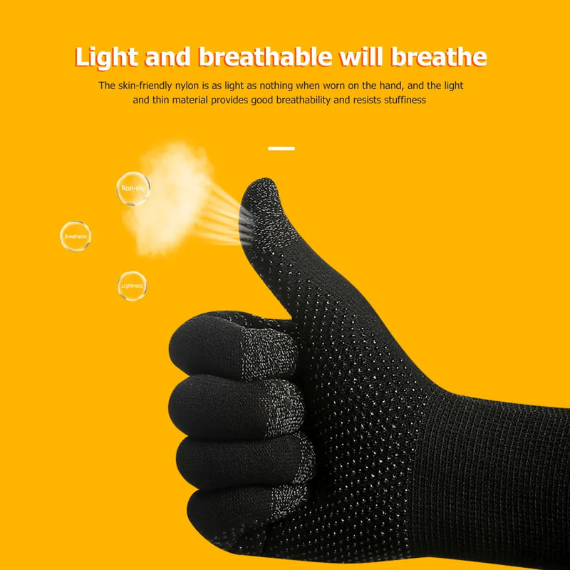 2PCS Sweat Proof Anti-slip Sensitive Touch Screen Gaming Finger Thumb Sleeve Fingertip Gloves For PUBG Mobile Game Accessories