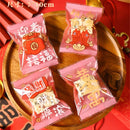 2025 Chinese New Year Snowflake Crispy Packaging 100Pcs 7x10cm Baking Cookie Machine Sealed Candy Bags