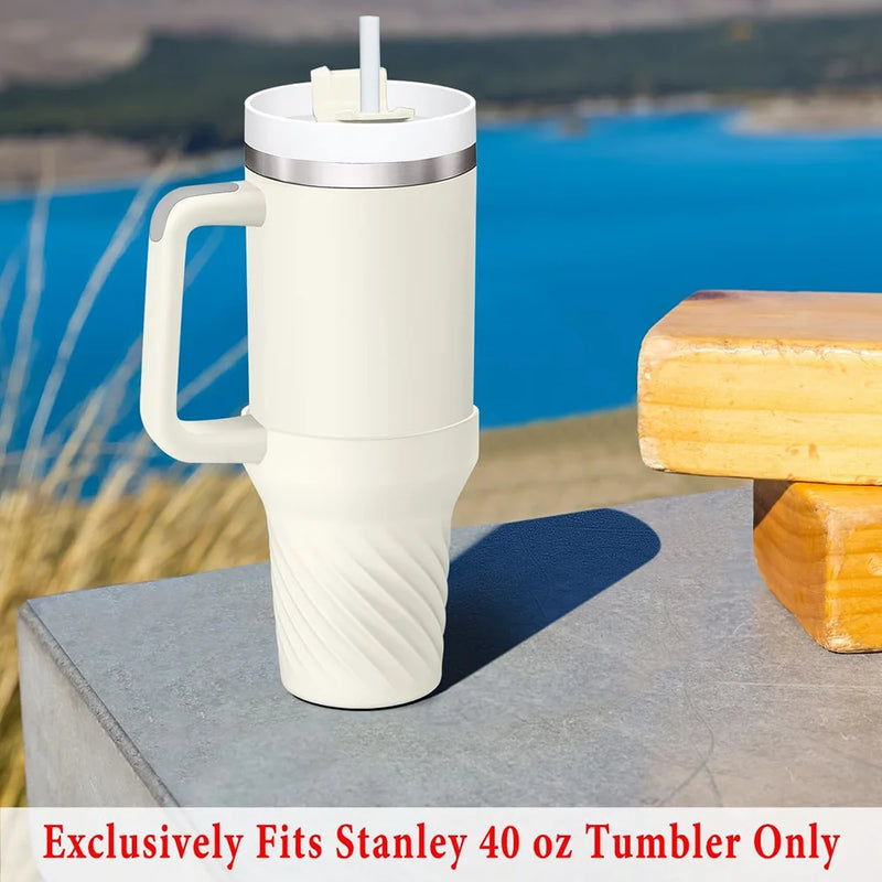 Silicone Boot For Stanley 40 Oz Tumbler With Handle, Protector Rubber Sleeve Bumper For Stanley Cup 40oz