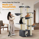 Big Cat Tree for Large Cats Robust Cat Tower with Several Levels Cat House Climbing Tree with Hammock 11 Sisal Posts Large Perch