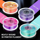 JAYO  pla plus SILK Three Colors Silk Rainbow 3D Printer Filament 1.75mm 100% No Bubble FDM 3D Printer Materials for 3D Printer
