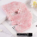 Rose Quartz Face Mask Cold Therapy Skin Care Tools Facial Cooling Massager Wrinkle Removal 100% Natural Jade Crystal Sleep Mask