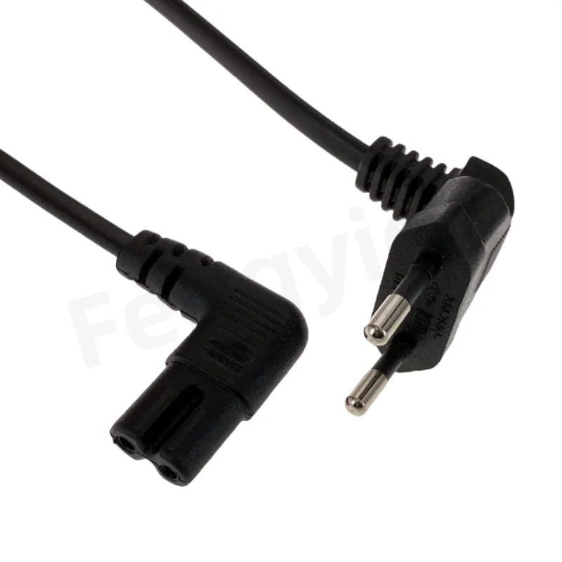 90 Degree Schuko CEE7/16 Europe 2pin Male to Right Angled IEC 320 C7 Power Supply Cord Cable