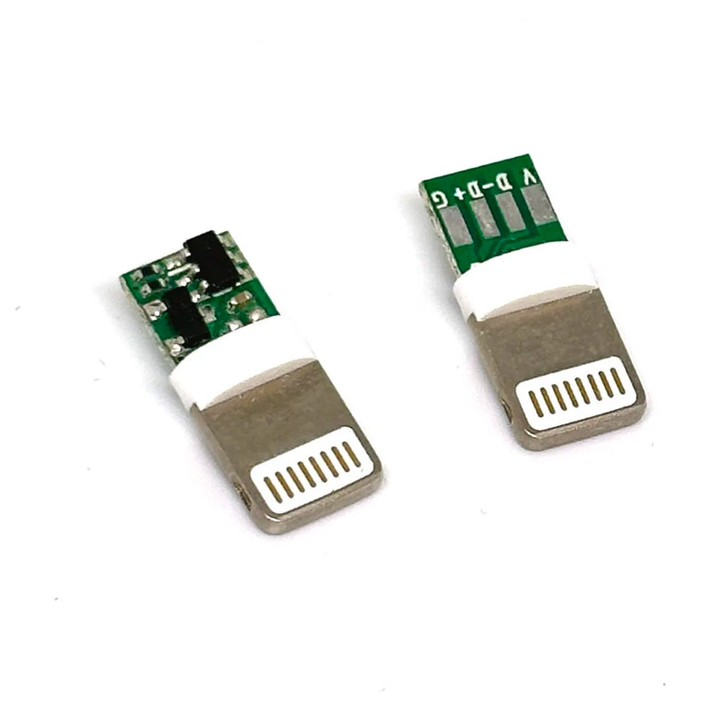 3 6 10set Lightning Dock USB Plug 3.0mm With Chip Board Male Connector welding Data OTG Line Interface DIY Data Cable For Iphone