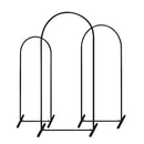 Wedding Arch Backdrop Stand Set of 3 Gold Metal Arch Backdrop Stand for Wedding Ceremony Baby Shower Birthday