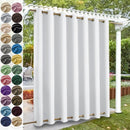 Custom Blackout Curtain Outdoor Waterproof Windproof Curtains Top Bottom Grommets Curtain for Balcony/Garden/Patio/Porch/Pool