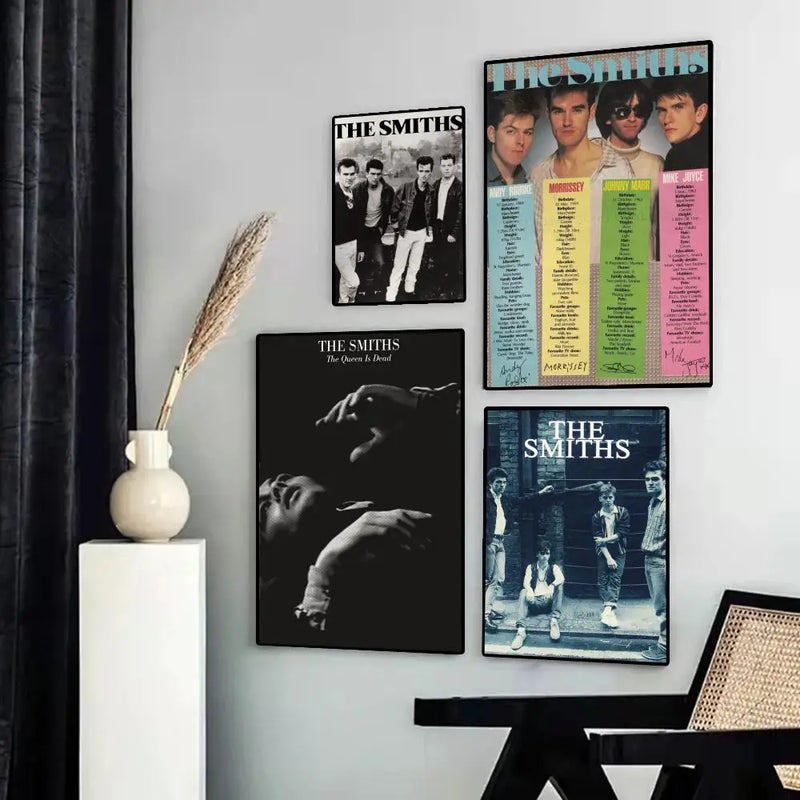 1PC Rock Band The Smiths Retro Print Poster Paper Waterproof HD Sticker Bedroom Entrance Home Living Room Bar Wall Decoration