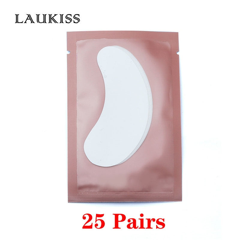 25/50/100Pairs Eye Patches Under Eyelash Pads for Building Hydrogel Paper Patches Pink Lint Free Stickers for False Eyelashes