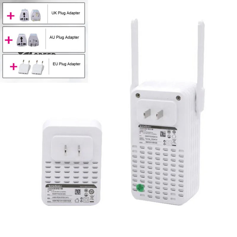 Tenda PH5 (PA3+P3) 1000Mbps Wireless Wi-Fi Powerline Adapter PLC Ethernet Wifi Extender Plug and Play Homeplug AV2 CN Version