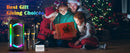 FanFun Wireless Bluetooth Speaker, Karaoke Machine with 2 Microphones, Home Karaoke Party Speaker with Led Light