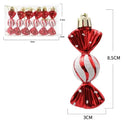 6pcs Christmas Lollipop Candy Cane Pendant Xmas Tree Hanging Ball Ornaments Christmas Decorations for Home 2025 New Year Gift