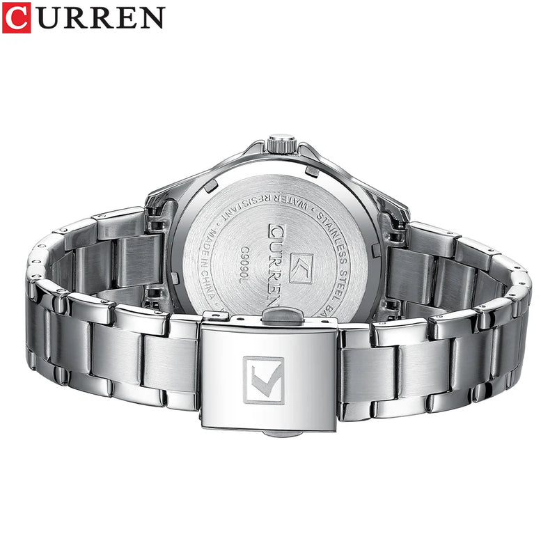 CURREN Fashion Brand Watches for Women Simple Casual Stainless Steel Bracelet Quartz Pointers Wristwatches Luminous Hands Clock