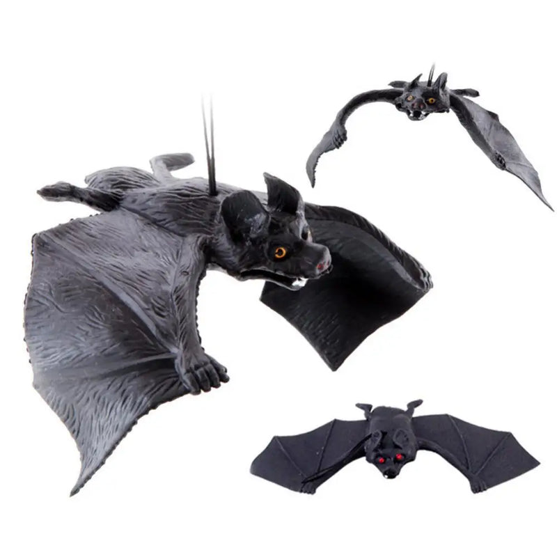 Halloween Simulation Rubber Bat Hanging Ornament Party Decor Prank Toy Prop