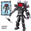 MOC Dark Tv Man Plus Skibidi Toilet Man Building Blocks Toys Titan Clock Man Female Model Diy Gift Toys For Children Kids