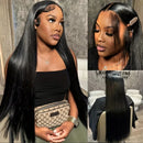 220 Density Straight 13x6 HD Lace Frontal Wig Brazilian Pre Plucked 13x4 Lace Front Human Hair Wigs for Women 360 Full Lace Wigs
