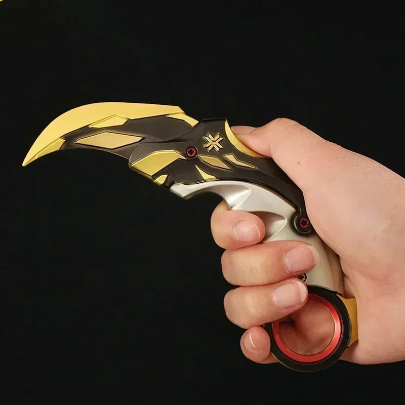 16cm Valorant Karambit Prime Reaver Weapon Model Metal Uncut Toys Claw Knife Sword Cosplay Game Peripherals Boys Gifts