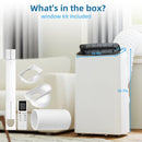 14000 Btu Air Conditioner Portable for Room Up to 750 Sq.Ft 24H Timer 3-In-1 Quiet Ac Unit As Cooler Dehumidifier Fan