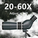 20-60x 60 Zoom 45 ° schräges Vogelbeobachtungsfernrohr HD Grüne Folie Hochleistungs-Restlicht-Nachtsicht-Teleskop
