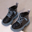 Fashion Kids Boots Girls British Style Children's Ankle Boots Autumn Winter Warm Waterproof Boys Boots 3-15 Years Old Snow Boots