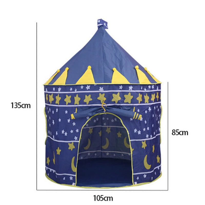 Infant Toddler Folding Tents Portable Castle Kids Pink Blue Play House Camping Toys Birthday Christmas Outdoor Gifts Room Decor