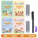 Magical English Groove Practice Copy Book for Children's Notebook Learning Number Letters Calligraphy Writing Exercise Book