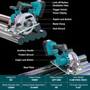 Brushless 5Inch 125MM Electric Circular Saws Adjustment for Woodworking Electric Cutting Tool For 18V Battery