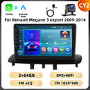 Podofo 8Core 9 ''Car Radio For Renault Megane 3 2009-2014 Multimedia Player Android Auto Carplay BT WIFI 4G Navigation Car Audio