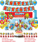 Superzings Birthday Party Supplies Balloon Banner Backdrop Tableware Cake Topper Party Decoration Baby Shower