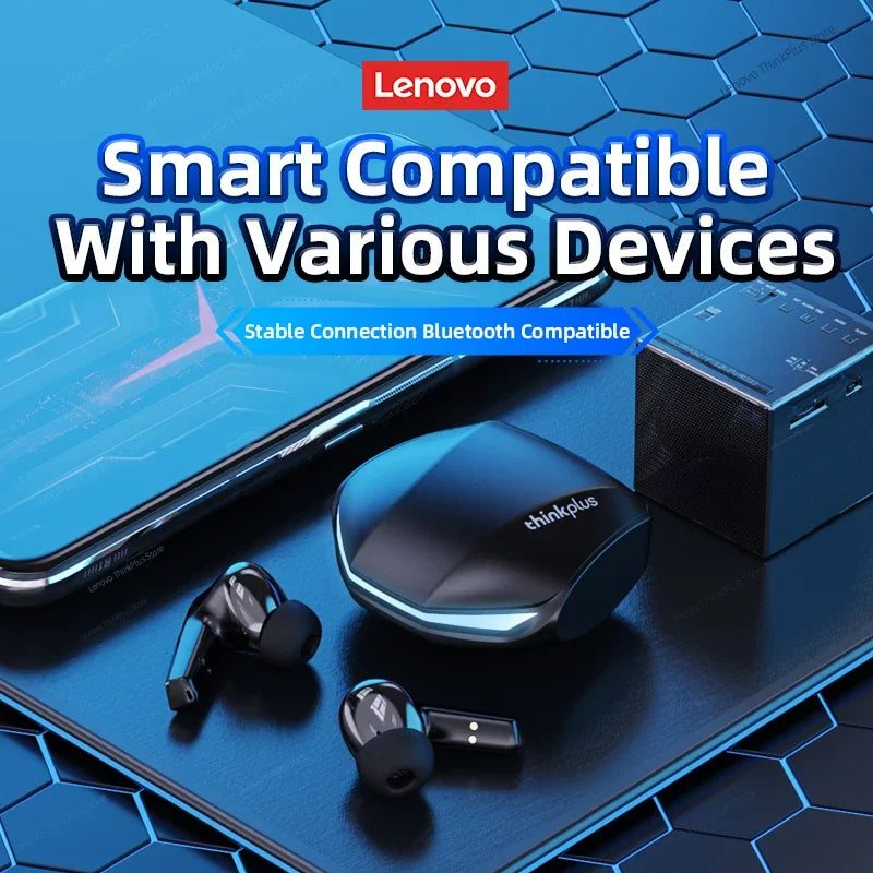 Original Lenovo GM2 Pro 2/3/5pcs Bluetooth 5.3 Wireless Headphones HiFi Sound Low Latency Earbuds Game Music Dual Mode Headset