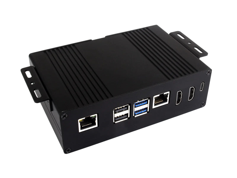 Waveshare Multi-functional All-in-one Mini-Computer Kit Designed for Raspberry Pi 5, Aluminum Alloy Case Option for PCIe adapter