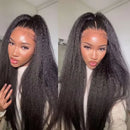 CEXXY Kinky Straight 360 HD Lace Frontal Wigs Wig For Black Women Yaki Straight Ponytail Human Hair Cheap Wigs On Clearance Sale