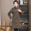 Mother Winter Cotton Clothes Warm Padded Coat Middle Aged Elderly Grandma Casual Parkas Lightweight printing Jacket