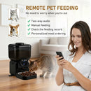 Automatic Cat Feeder Rechargeable Wifi Smart Pet Feeder App Controlled Cat Feeder With Camera Built-in Battery Cat Dog Feeder