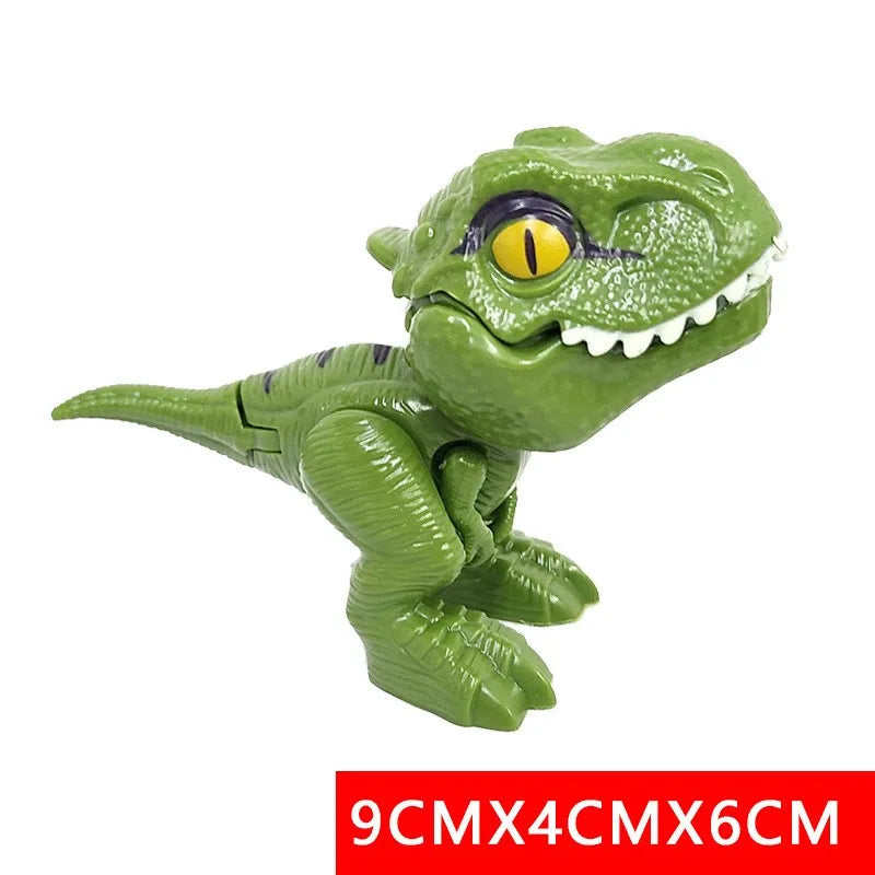 Jurassic Biting Finger Dinosaur Animals Model Toy Movable Joints Simulation Tricky Chameleon Hippo Kids Birthday Christmas Gifts