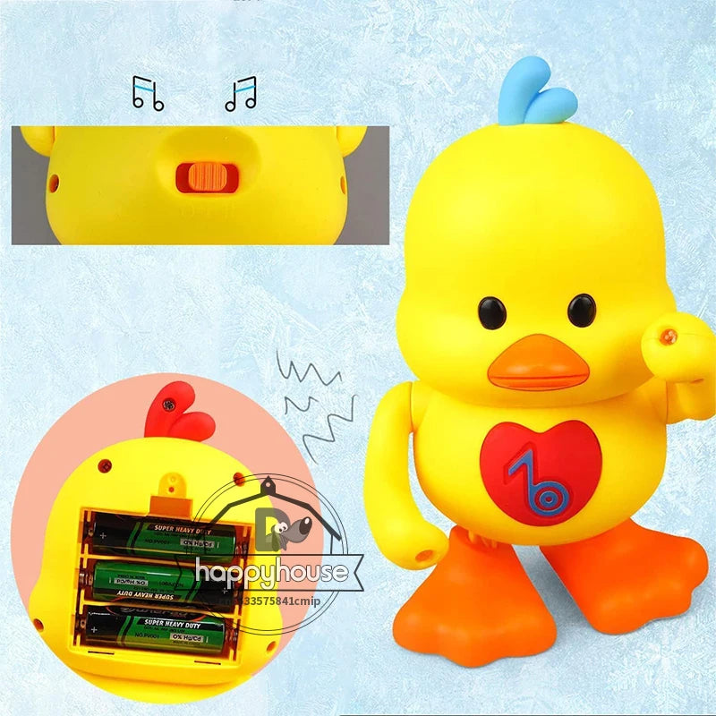 Electronic Dancing Duck Toy for Kids Musical Dancing Duck with Light Interactive Baby Toy Baby Musical Toys for Toddler Boy Girl
