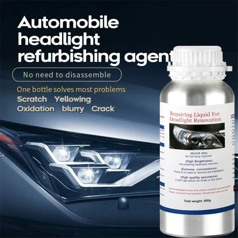 Car Products 800ML Headlight Polish Repair Liquid Polymer Car Headlight Restoration Evaporator Scratch Remover Automobile Tool