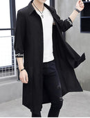 Men's Shirts Styles Trench Coat Mid-Length Sunscreen Cothing Outwear Men's Thin Outwear Clothing