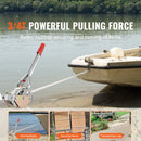 SucceBuy Rope Puller 3/4 T 1653lbs Pulling Capacity with 100' 0.6" diameter Rope 2 Hook Come Along Winch Heavy Duty Puller Tool