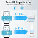 Tuya WiFi Temperatur- und Feuchtigkeitssensor Innen-Luftfeuchtigkeitssensor Batteriebetrieben APP-Überwachung für Alexa Google Home Sprache