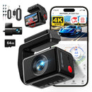 REDTIGER A4 Dashcam vorne und hinten 4K Dashcam Fahrtenschreiber für WiFi GPS Auto DVR für 24H Parkmodus Black Box fürs Auto