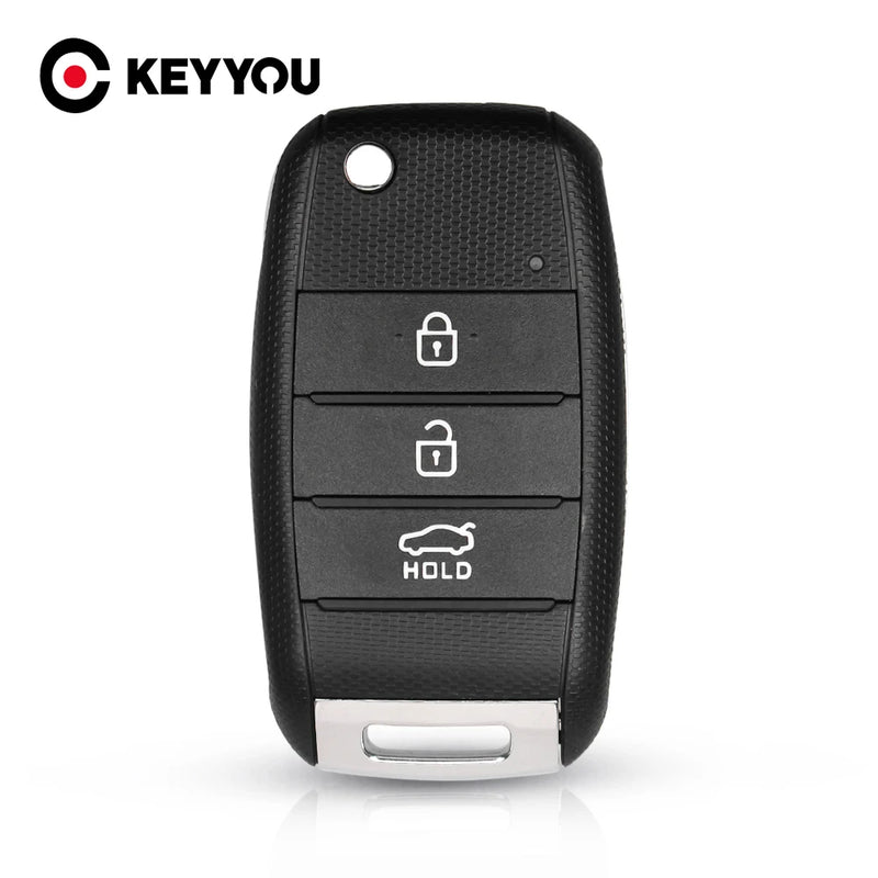 KEYYOU For Kia KIA K2 K3 K5 Carens Cerato Forte Replacement Remote Key Shell Case Flip Folding 3 Buttons